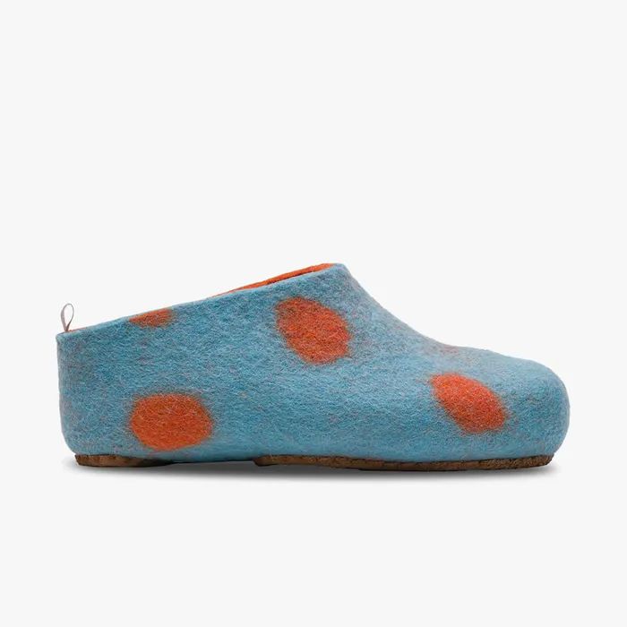 VIVOBAREFOOT | MIM FELT SLIPPER KIDS-AQUA ORANGE